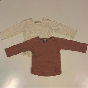 Quincy Mae Pointelle Long Sleeve Tee - Set of 2